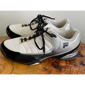 Fila Men's Sport Rimshot II Low Ankle Sneakers White/Black Size 10.5 US